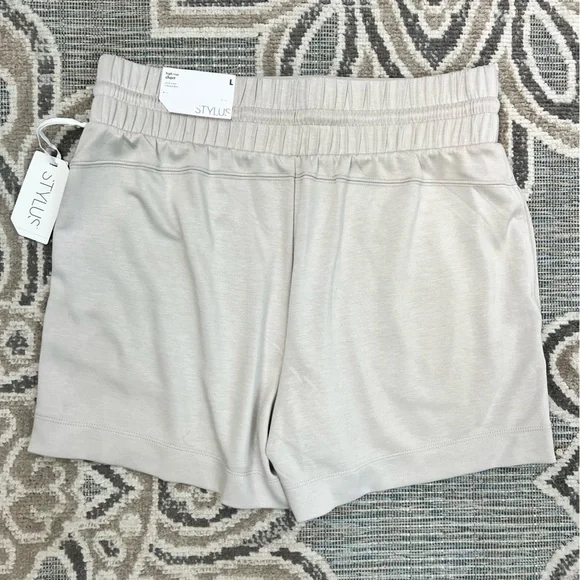 NWT Stylus Silver Gray High-Rise Sand Wash Side Pockets Women’s Size Large - Picture 3 of 8